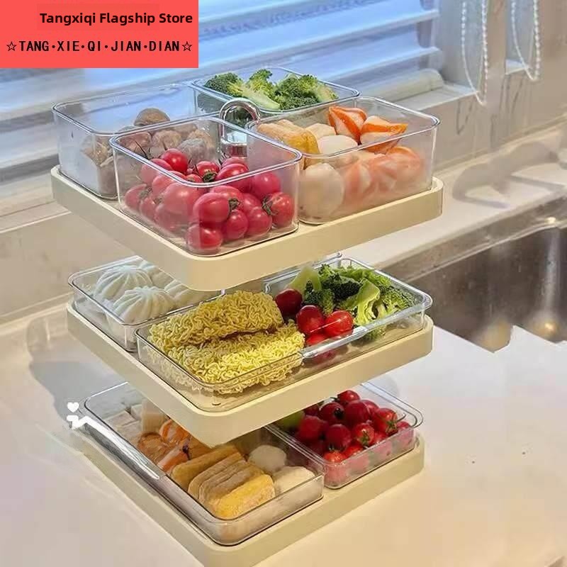Food Storage And Preparation - Multifunctional Rotatable Grid Rack for Hot