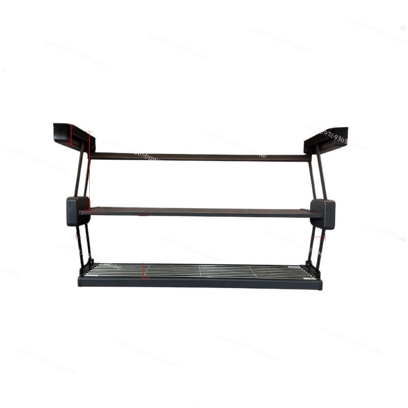 Food Storage And Preparation - Foldable Pull-down Double Deck Lifting Cabinet