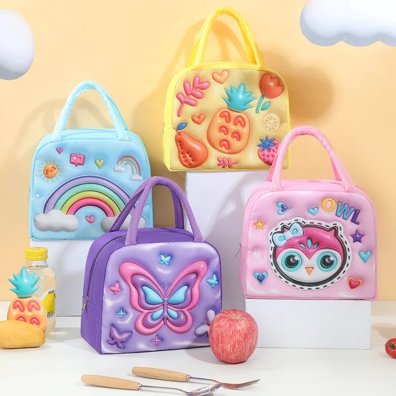 Food Storage Roll Bags - Children's Lunch Box Bag 3D Cartoon