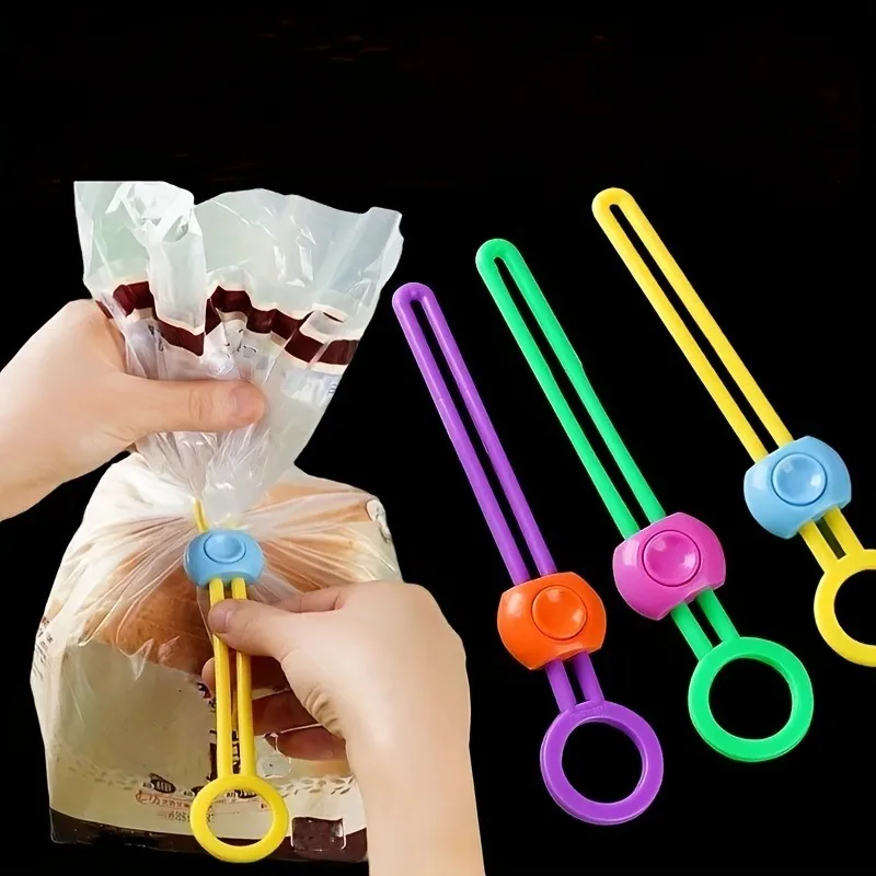 Food Storage Roll Bags - 5/10PCS Portable Food Sealing Clip Reusable