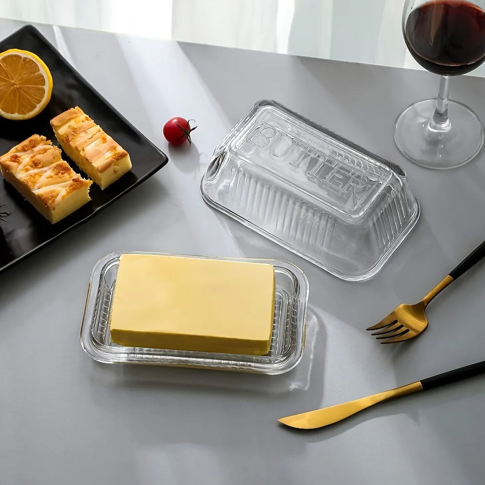 Food Storage With Glass Lids - Creative Clear Butter Dish With Lid