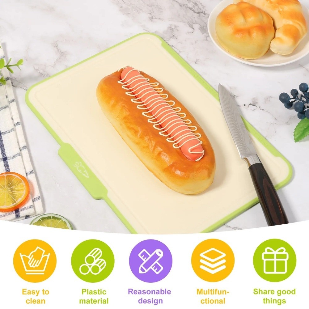 Food Storage And Preparation - Multi-Purpose Non-Slip Cutting Board Plastic Square