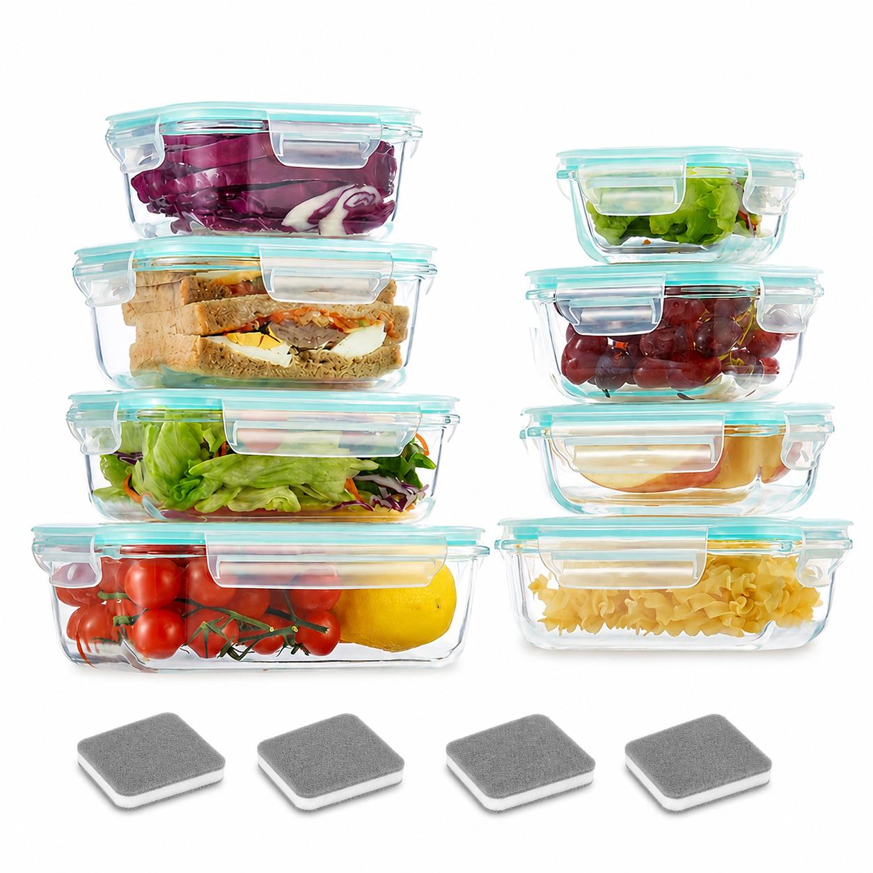 Food Storage With Glass Lids - 16pcs Sealed Glass Food Storage Containers,