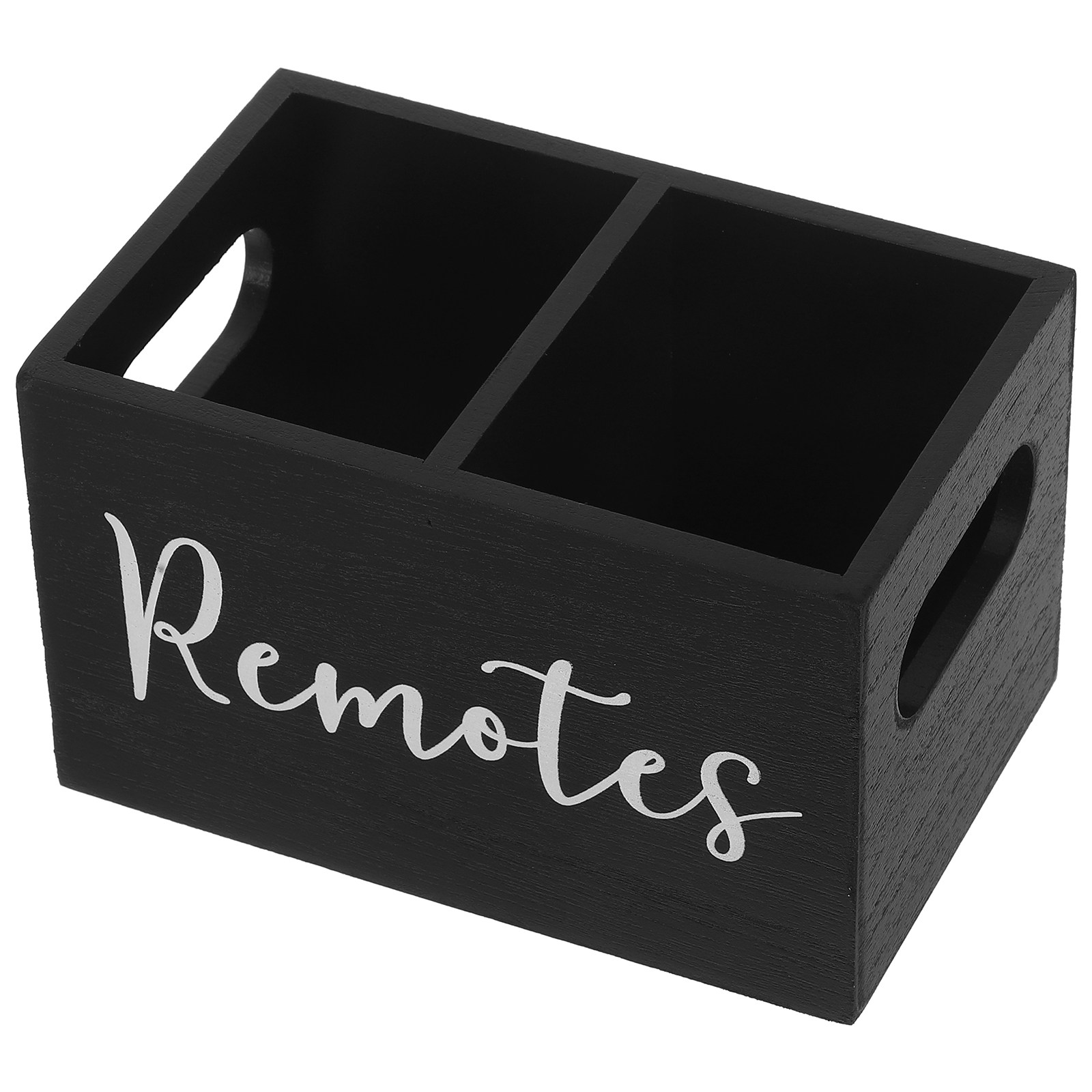Food Storage Boxes - Wooden Remote Control Holder Desk Organizer