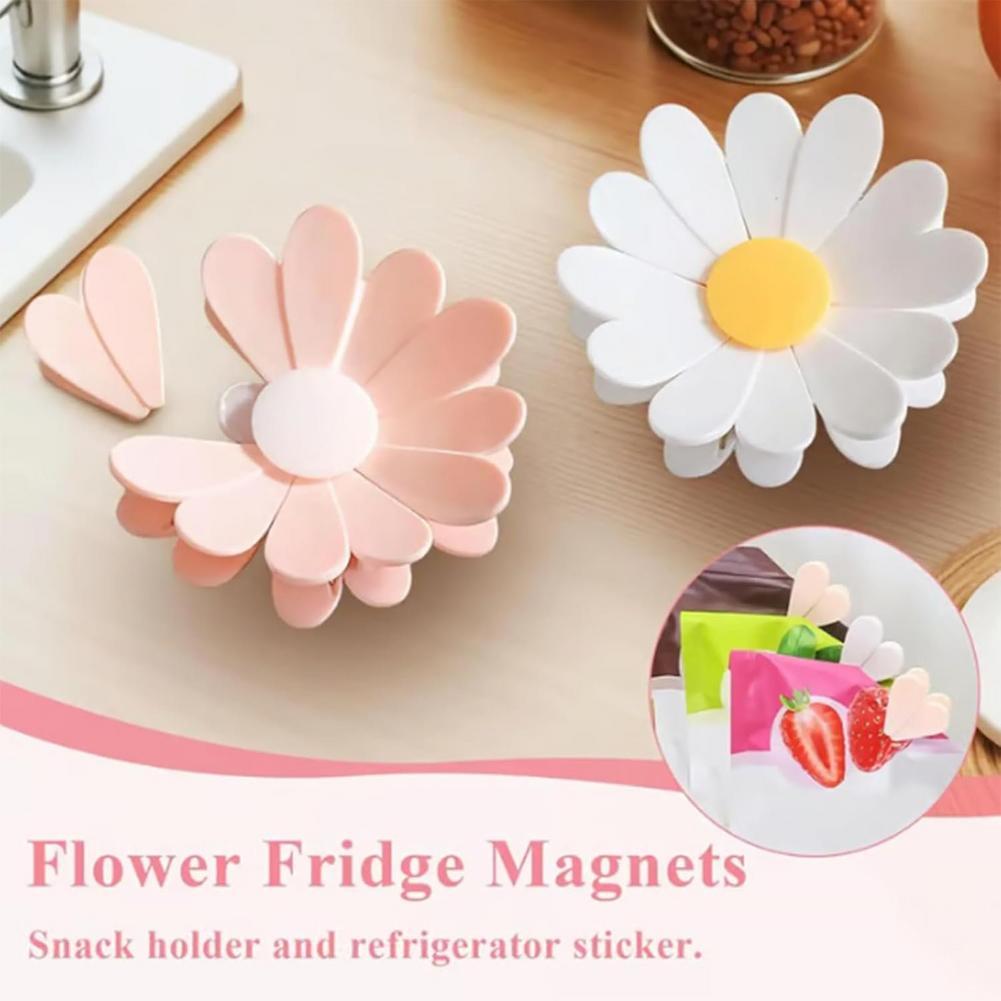 Food Storage Roll Bags - 2-in-1 Magnetic Fridge Magnets Flower Type