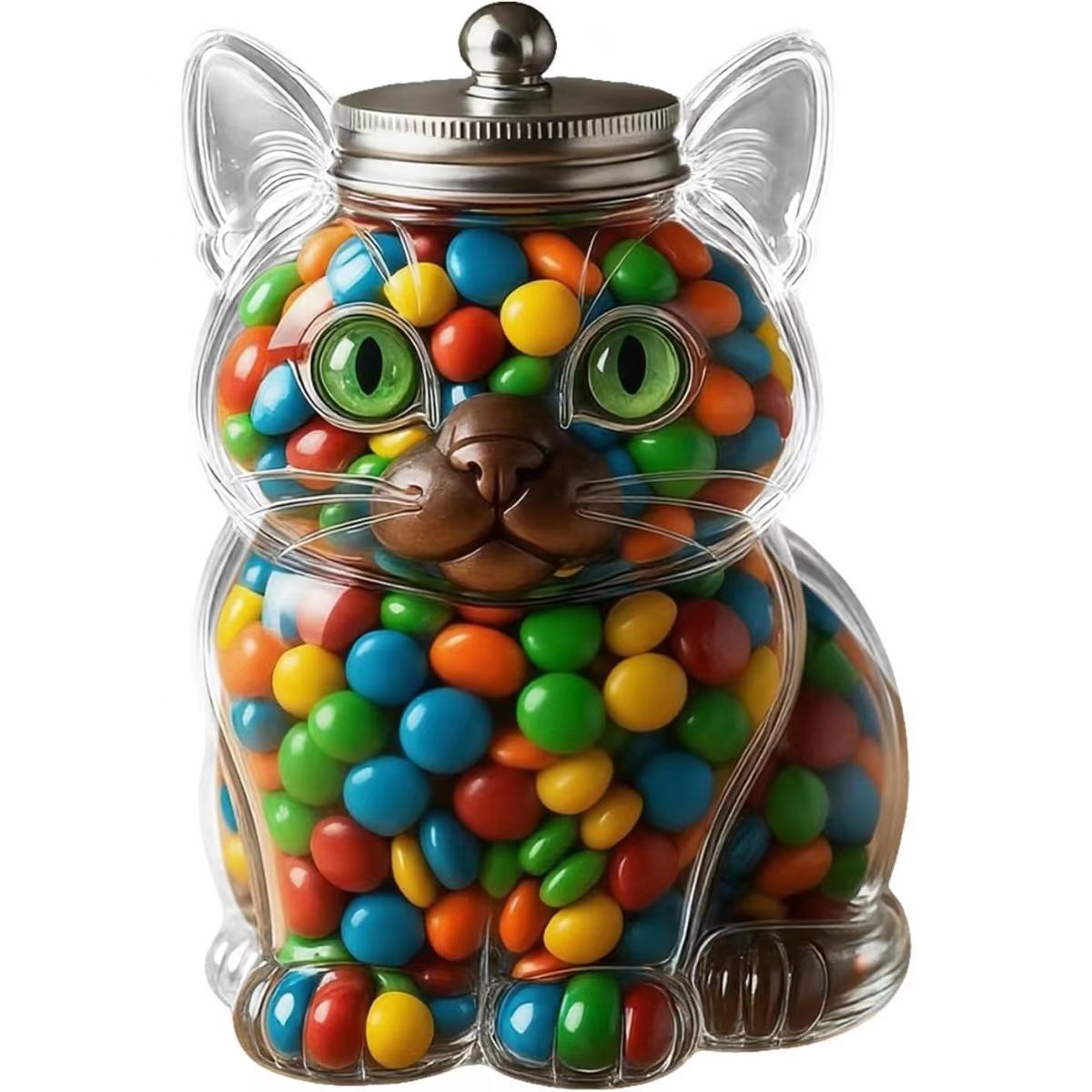 Cute Cat Shaped Glass Candy Ja - Food Storage With Glass Lids review and price