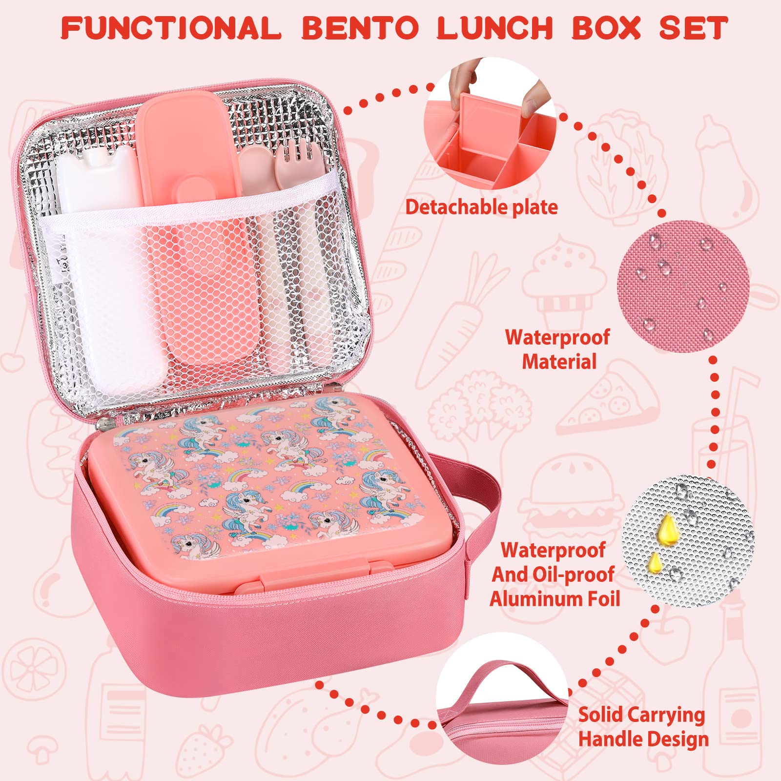 Bento Lunch Box for Kids With  - Food Storage Warmer review and price