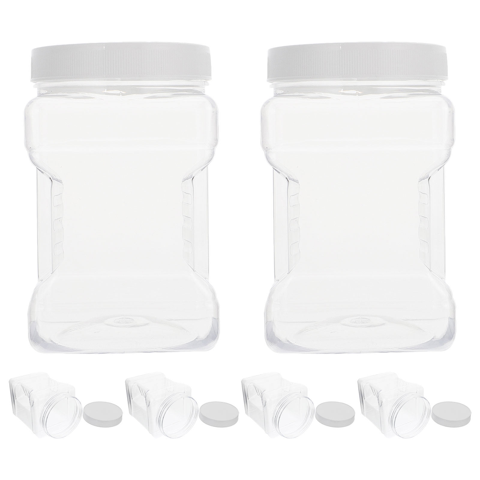 6Pcs Transparent Square Canist - Food Storage Handling review and price