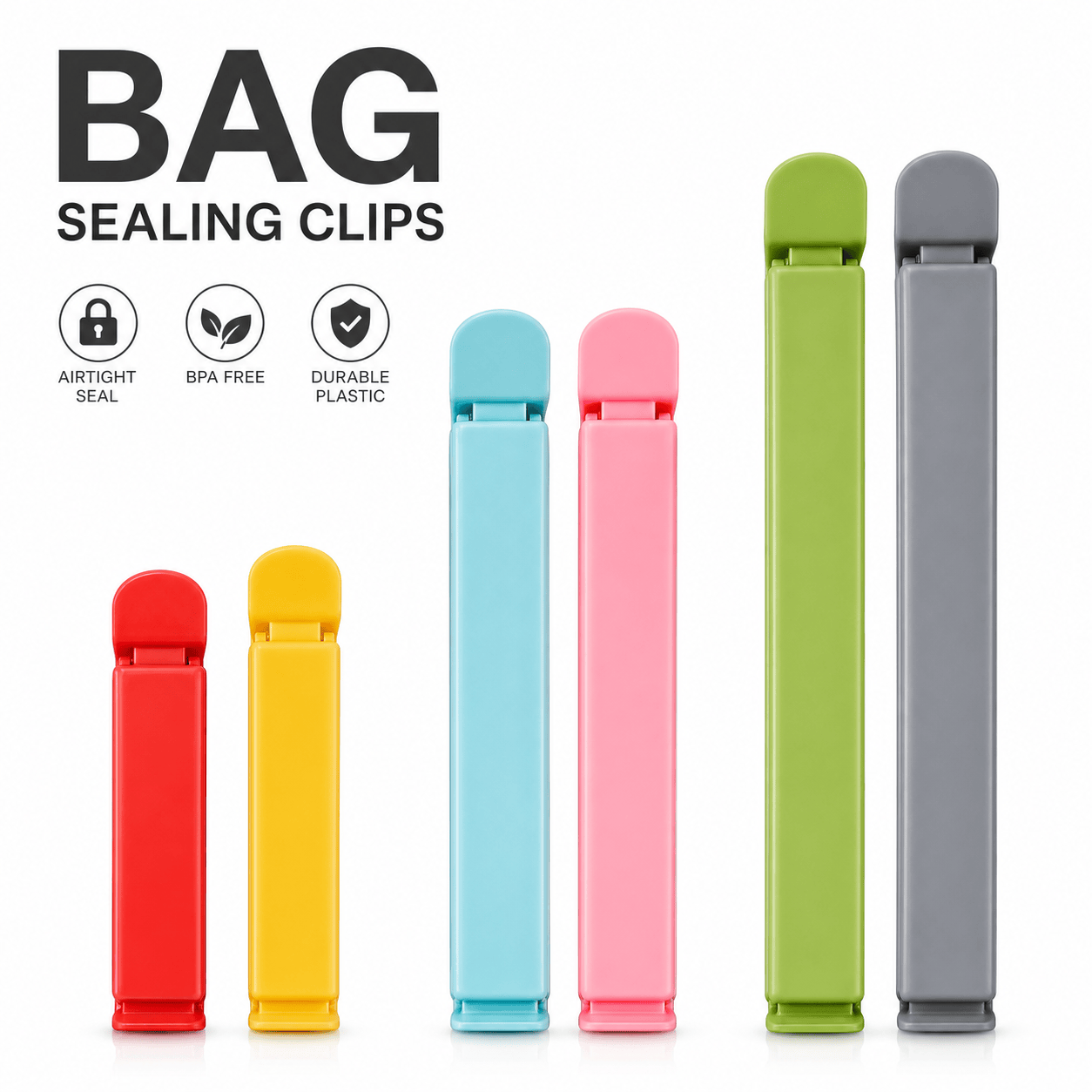 5 pcs Plastic Bag Sealing Clip - Food Storage Reusable Bags review and price
