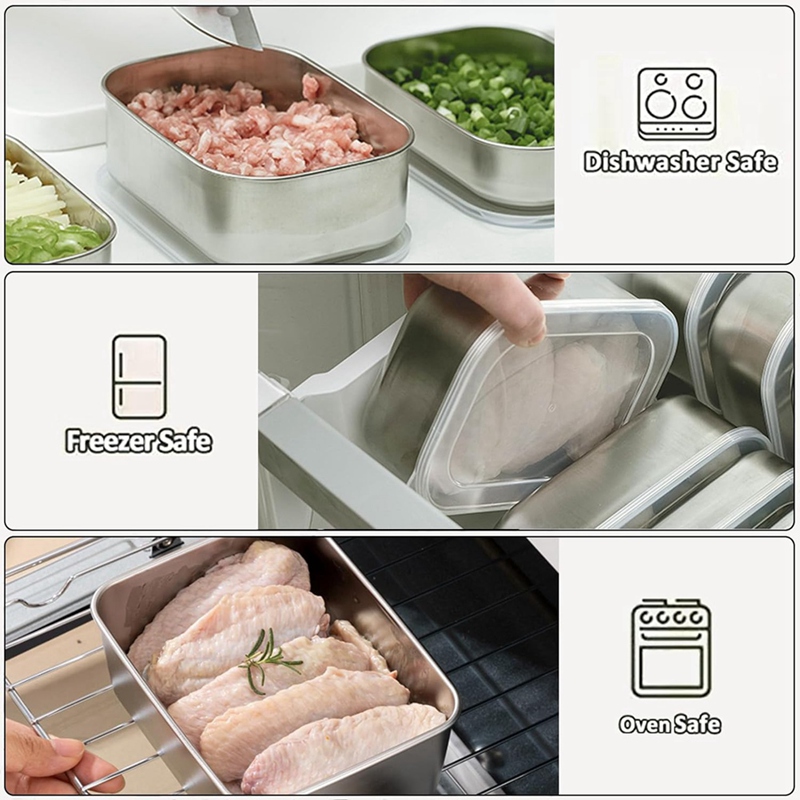 Stainless Steel Containers for - Food Storage Boxes review and price
