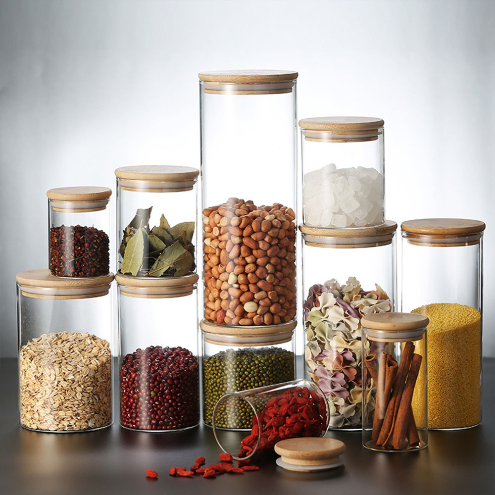 4/8pcs 250ml 500ml 1000ml Glas - Food Storage With Glass Lids review and price