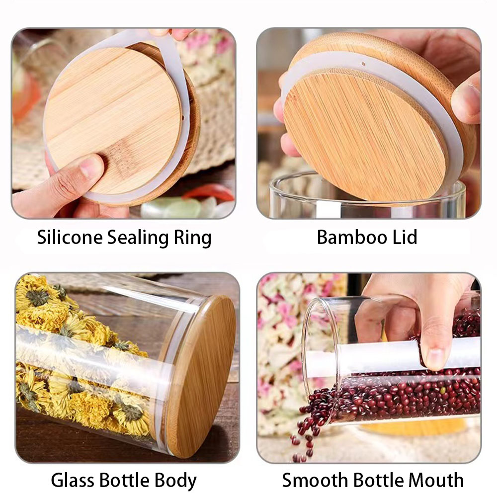 4/8pcs 250ml 500ml 1000ml Glas - Food Storage With Glass Lids review and price