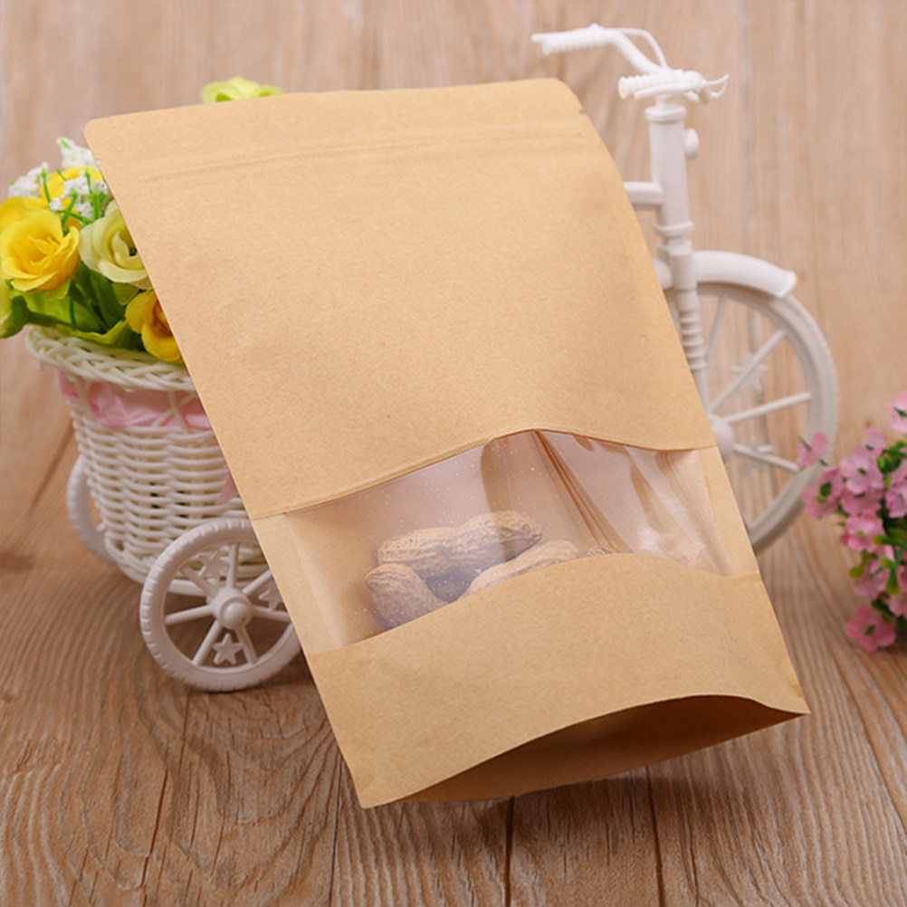 50Pcs Kraft Paper Zipper Seale - Food Storage Reusable Bags review and price