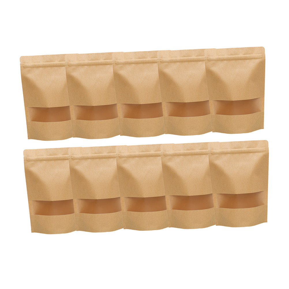50Pcs Kraft Paper Zipper Seale - Food Storage Reusable Bags review and price
