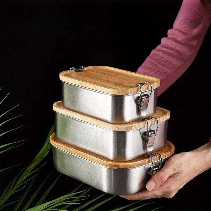 New 304 Stainless Steel Bamboo - Food Storage Stainless Steel review and price