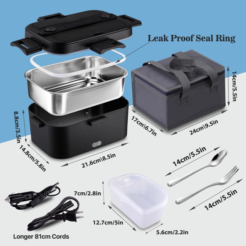 Electric Heated Lunch Box 110V - Food Storage Warmer review and price