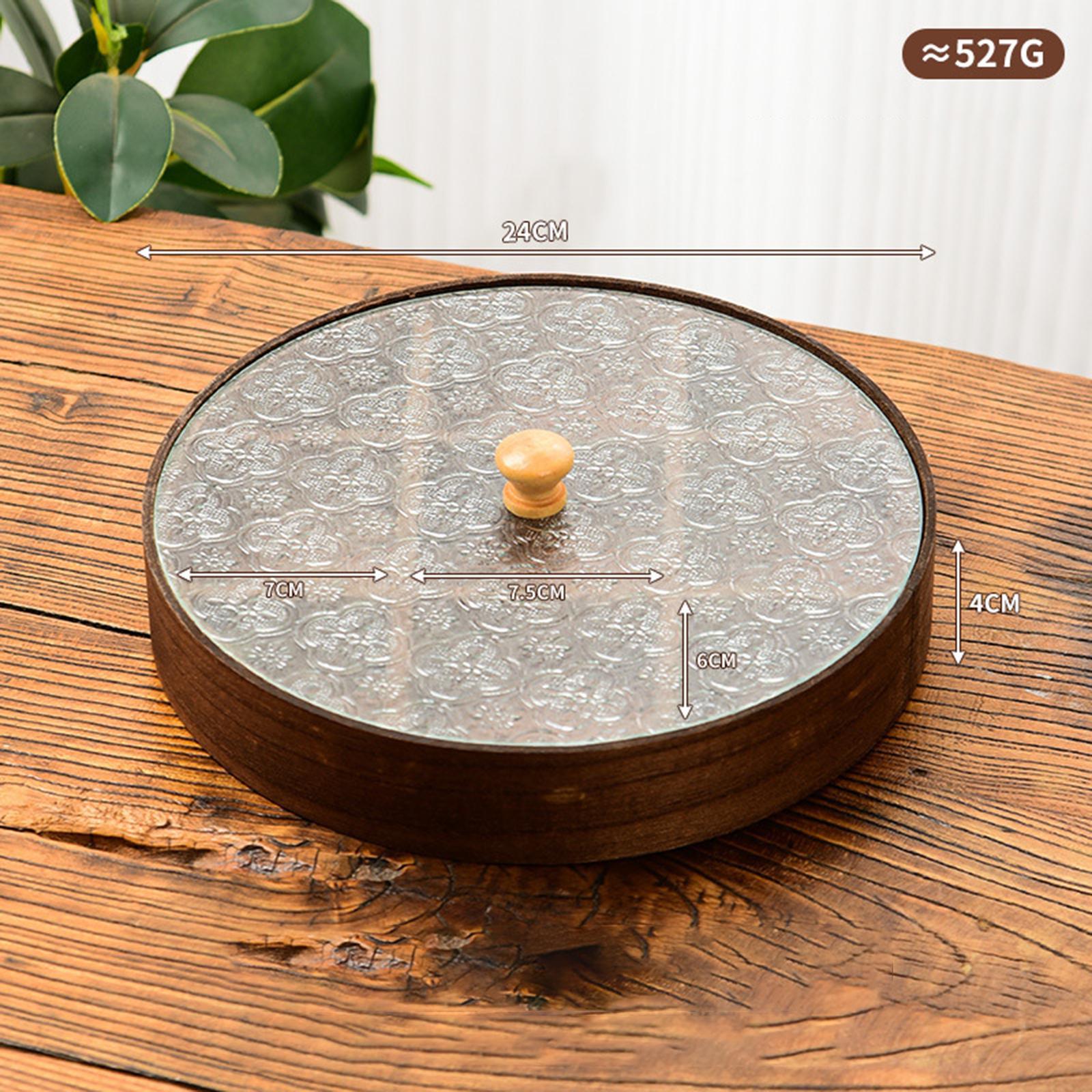 Wooden Glass Serving Bowl with - Food Storage With Glass Lids review and price
