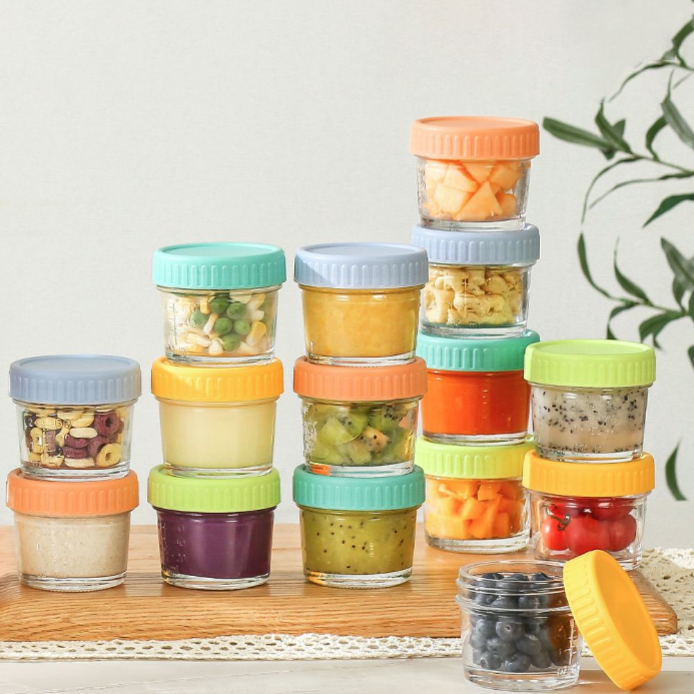 6pcs Glass Baby Food Jar Reusa - Food Storage With Glass Lids review and price