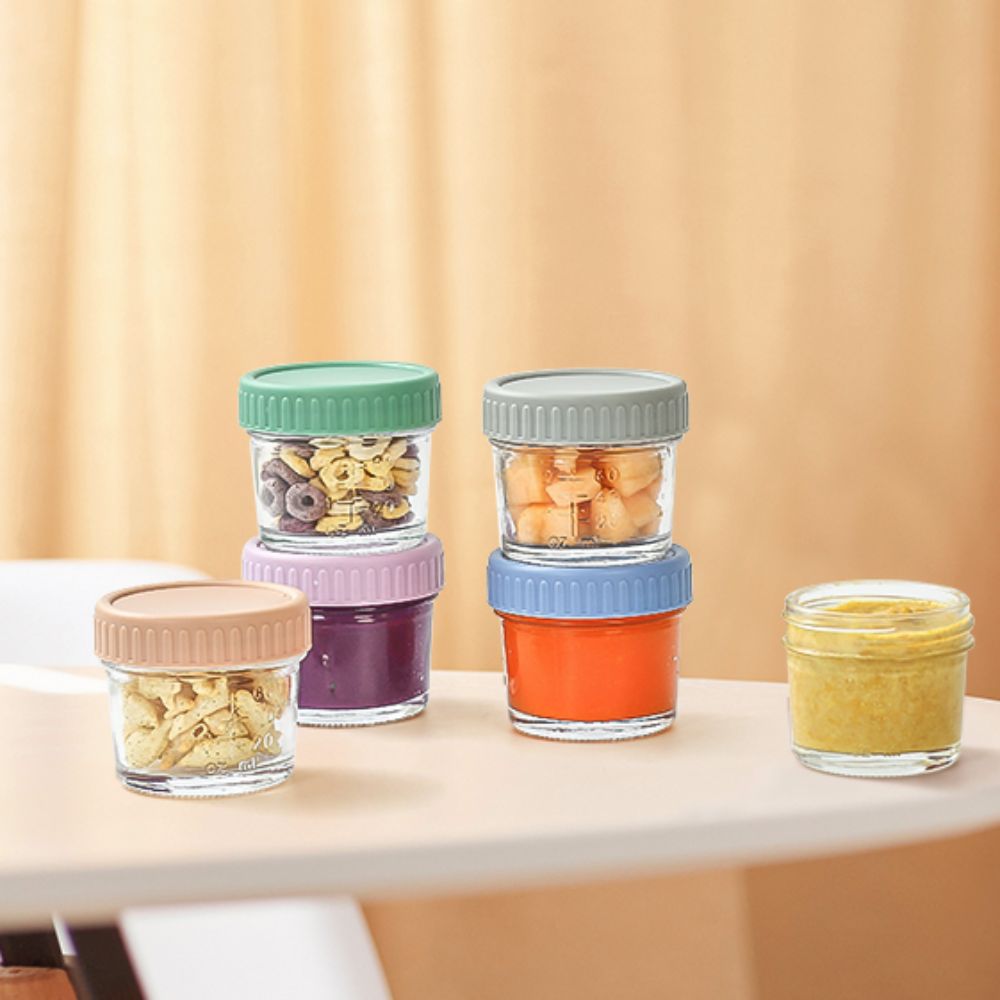 6pcs Glass Baby Food Jar Reusa - Food Storage With Glass Lids review and price