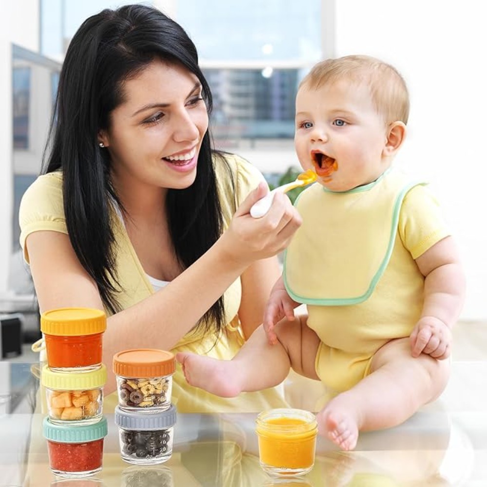 6pcs Glass Baby Food Jar Reusa - Food Storage With Glass Lids review and price