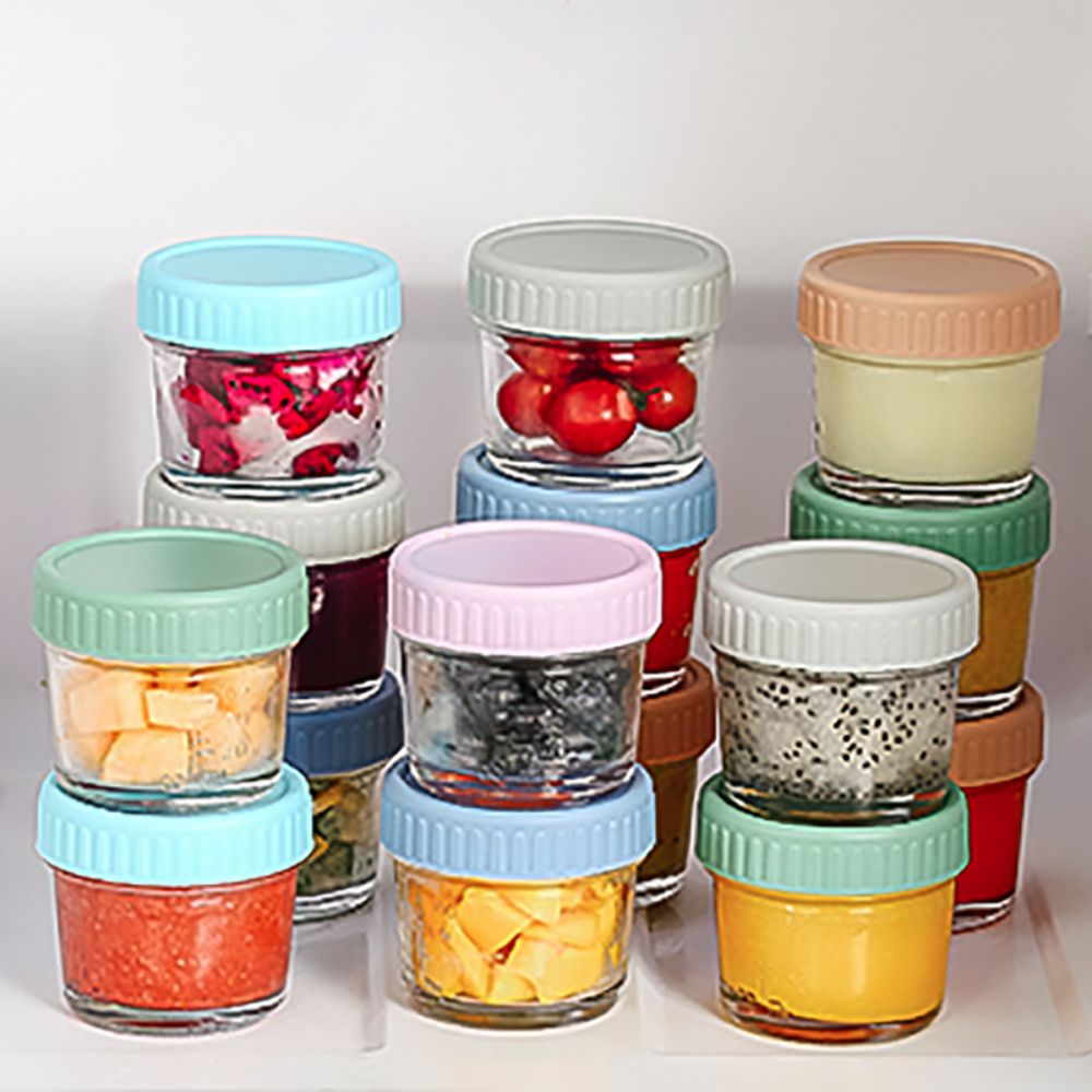 6pcs Glass Baby Food Jar Reusa - Food Storage With Glass Lids review and price