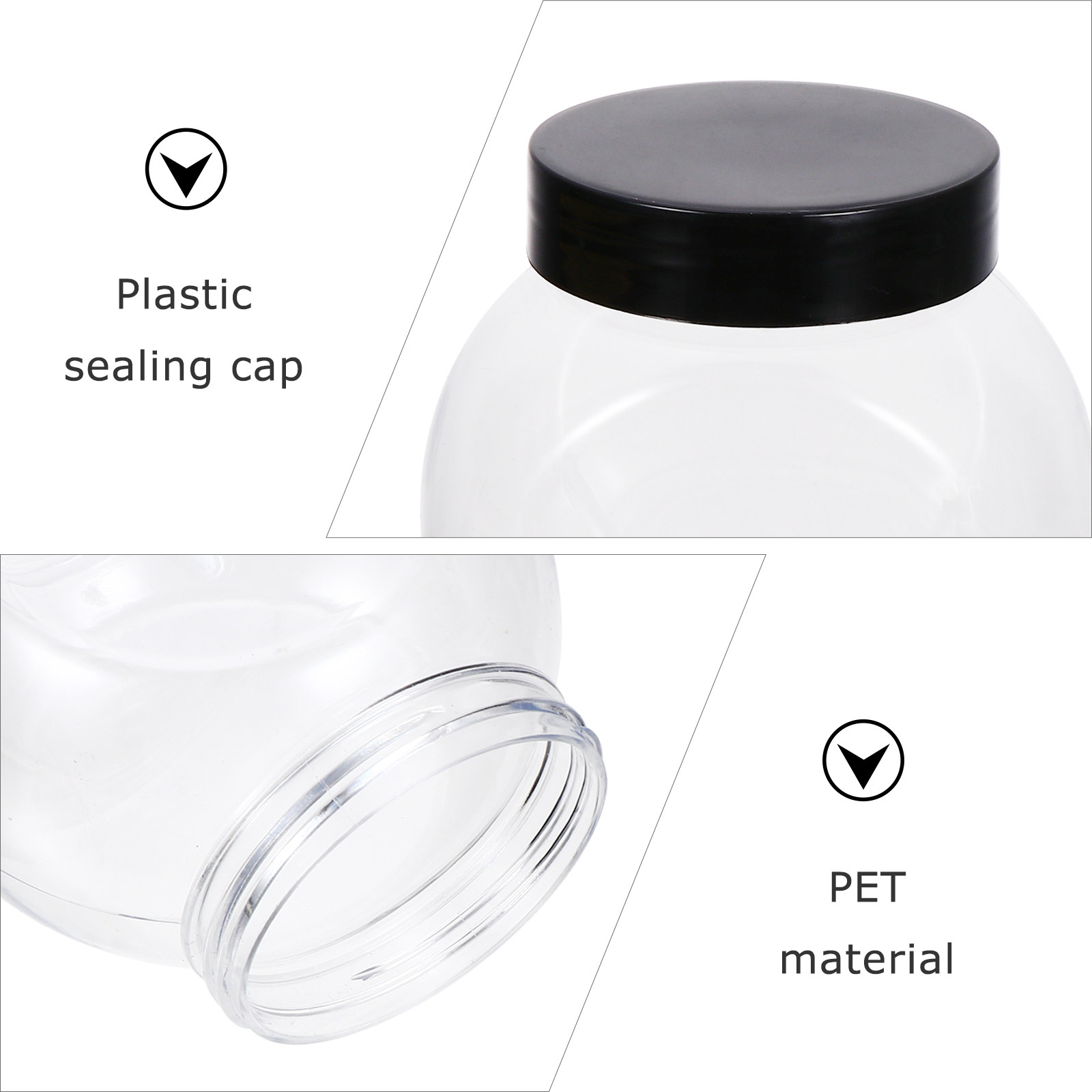 1Set Food Storage Cans Transpa - Food Storage Pet review and price