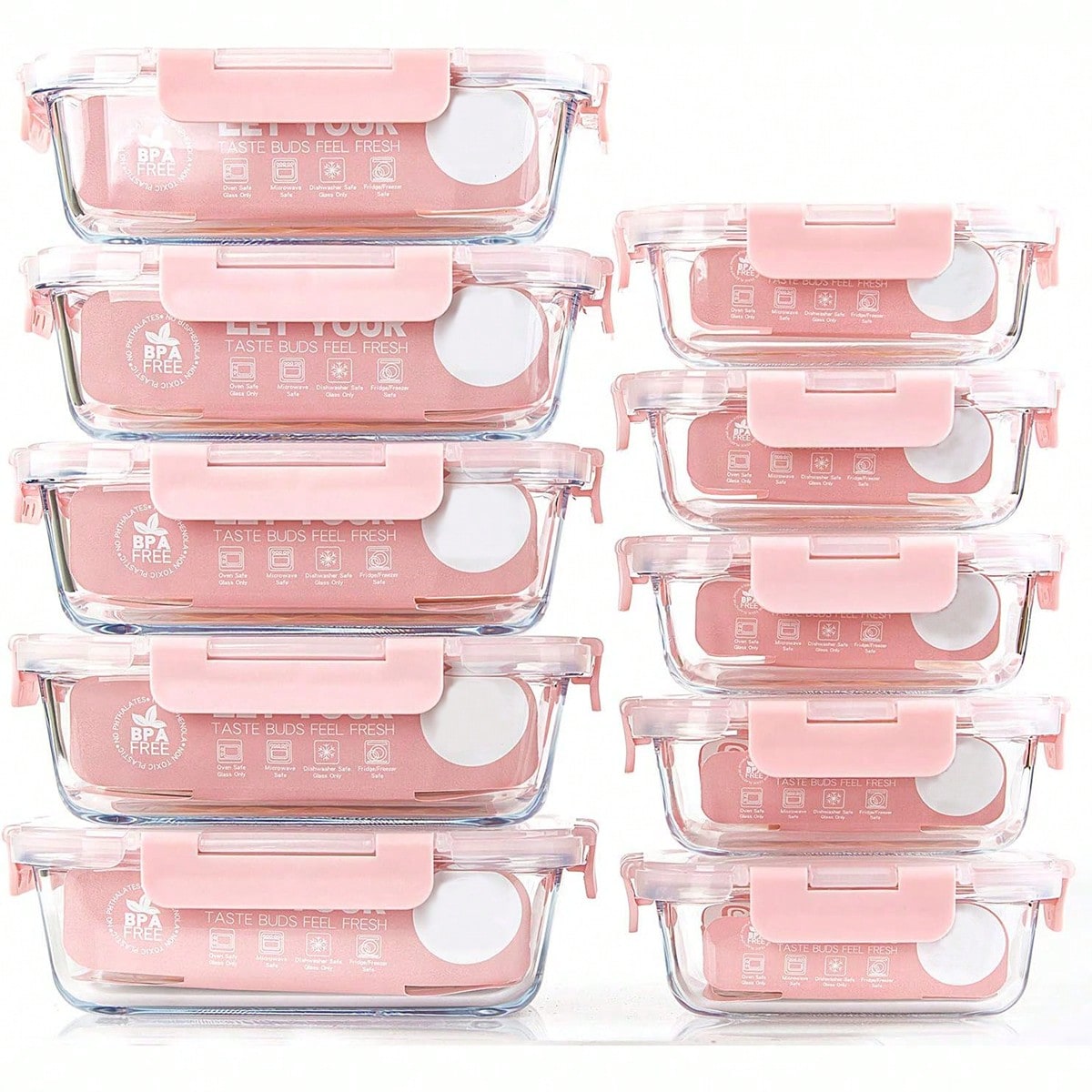 10 Pack Glass Meal Prep Contai - Food Storage With Glass Lids review and price