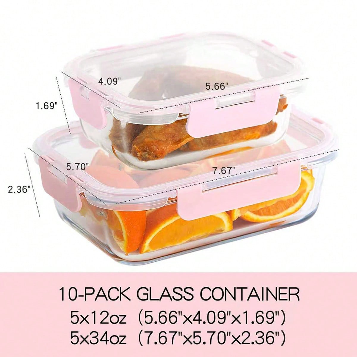 10 Pack Glass Meal Prep Contai - Food Storage With Glass Lids review and price