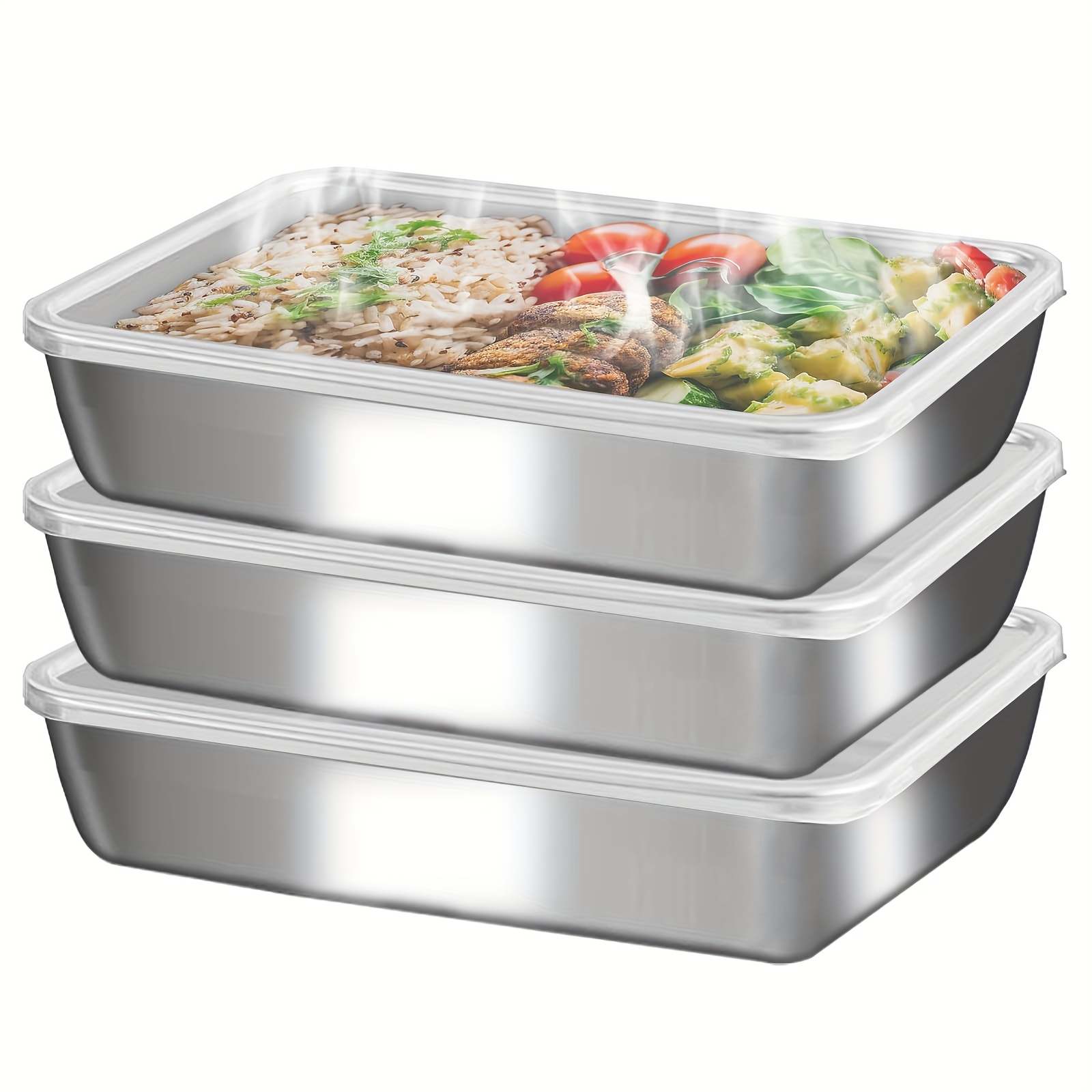 3pcs Stainless Steel Food Cont - Food Storage Stainless Steel review and price