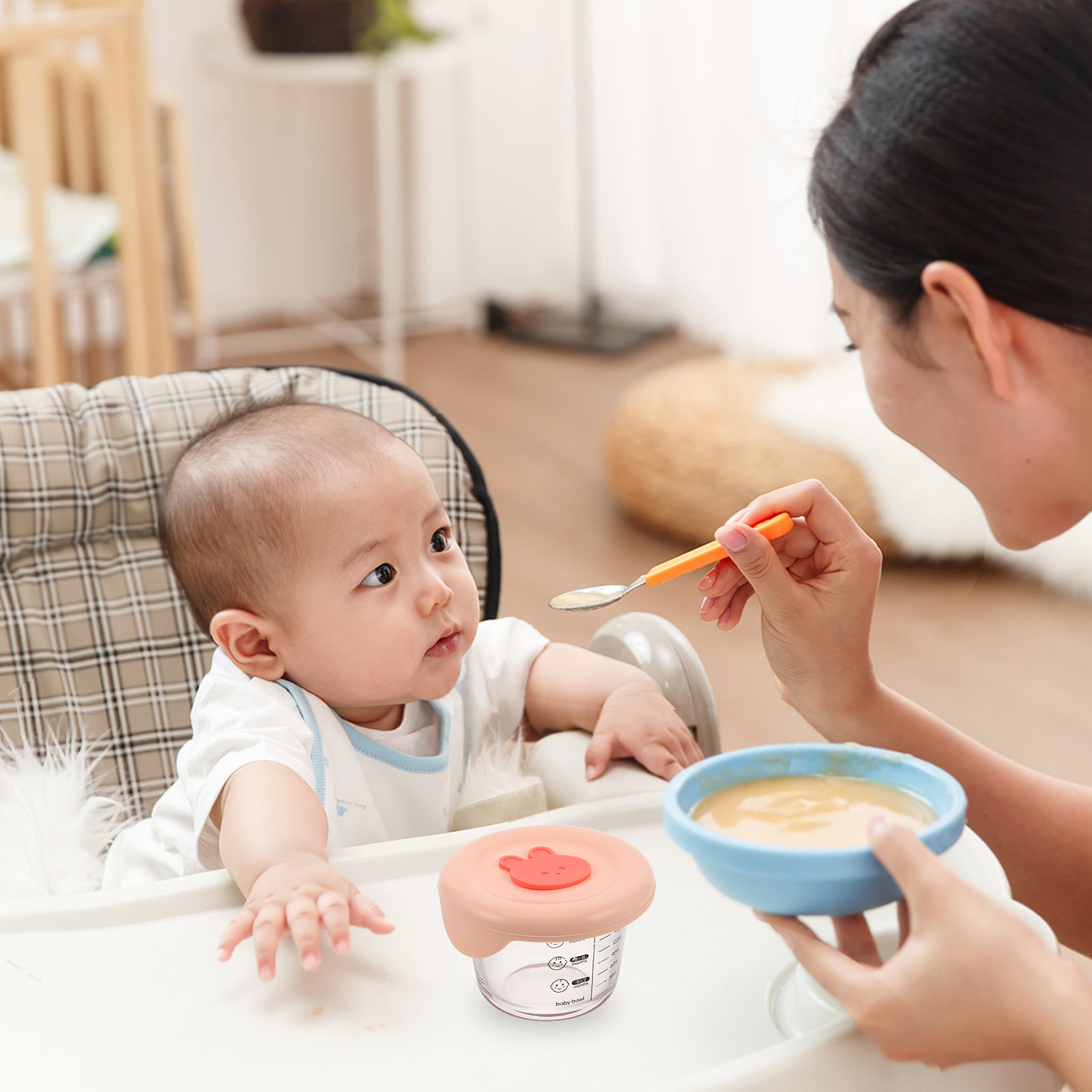 2Pcs Baby Food Storage Contain - Food Storage With Glass Lids review and price