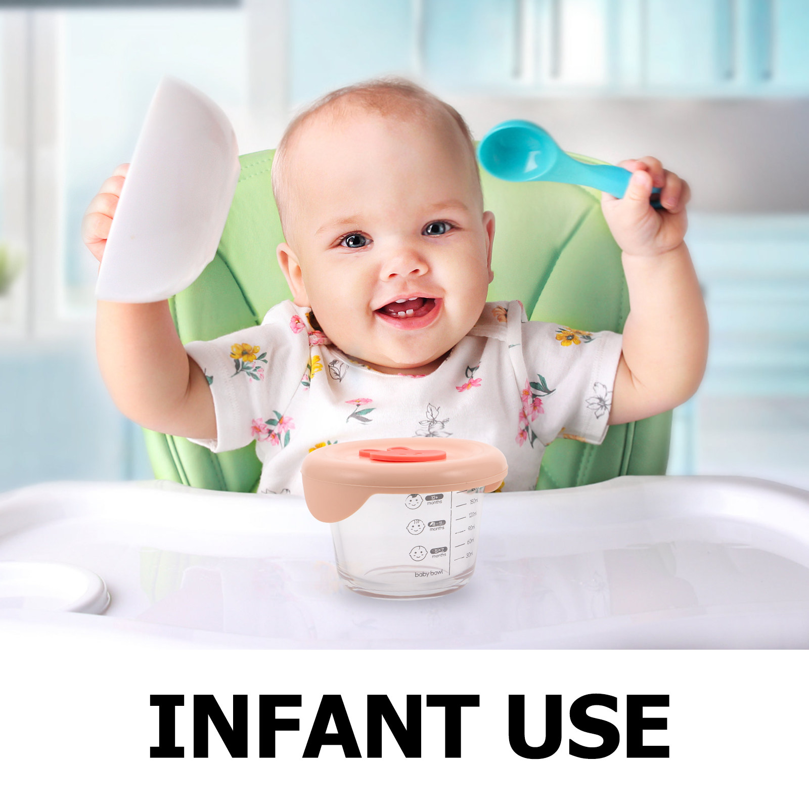 2Pcs Baby Food Storage Contain - Food Storage With Glass Lids review and price