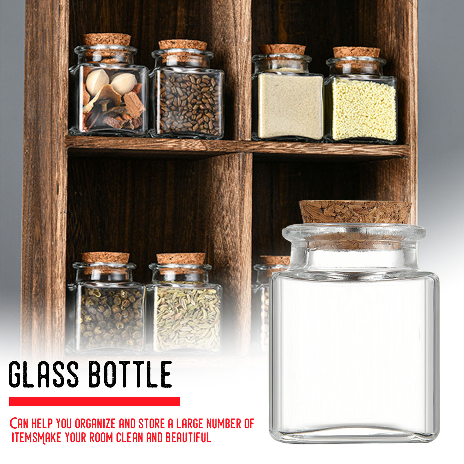 1/5/10Pcs Glass Storage Jars K - Food Storage With Glass Lids review and price