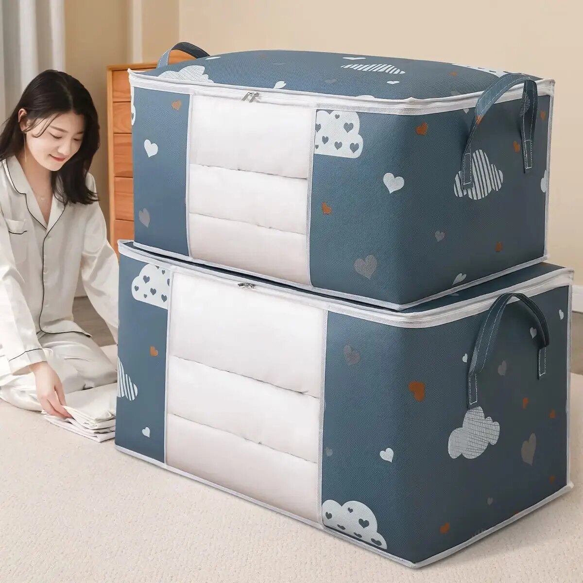 1pc Large/Small Quilt Clothes  - Food Storage Bag Organizer review and price