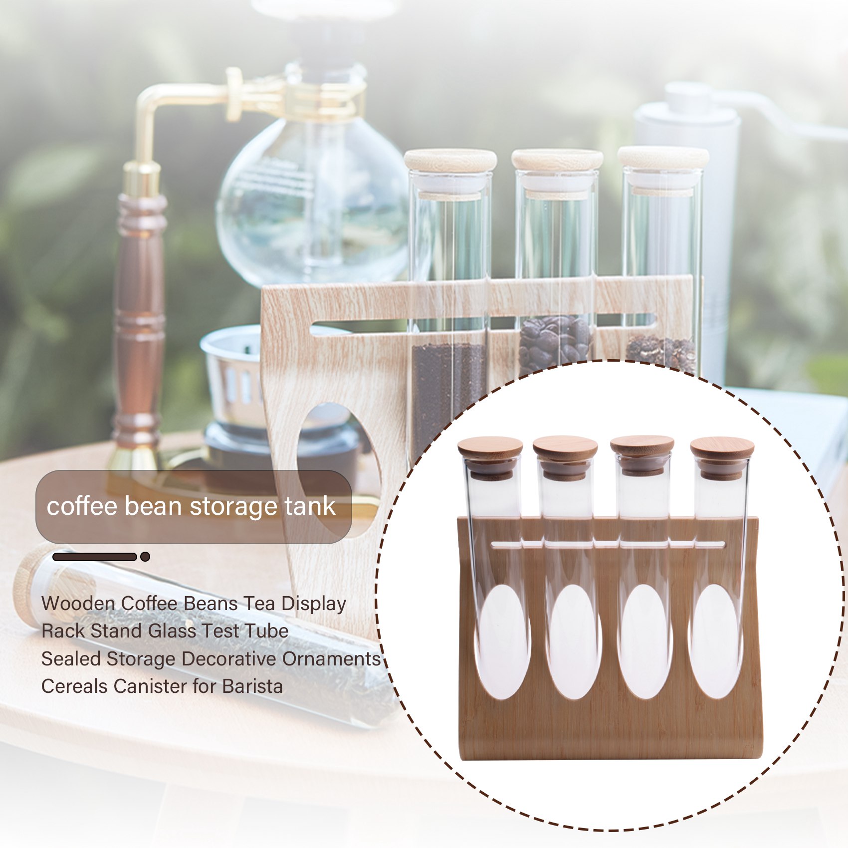 B52C Wooden Coffee Beans Tea D - Food Storage Youtube review and price