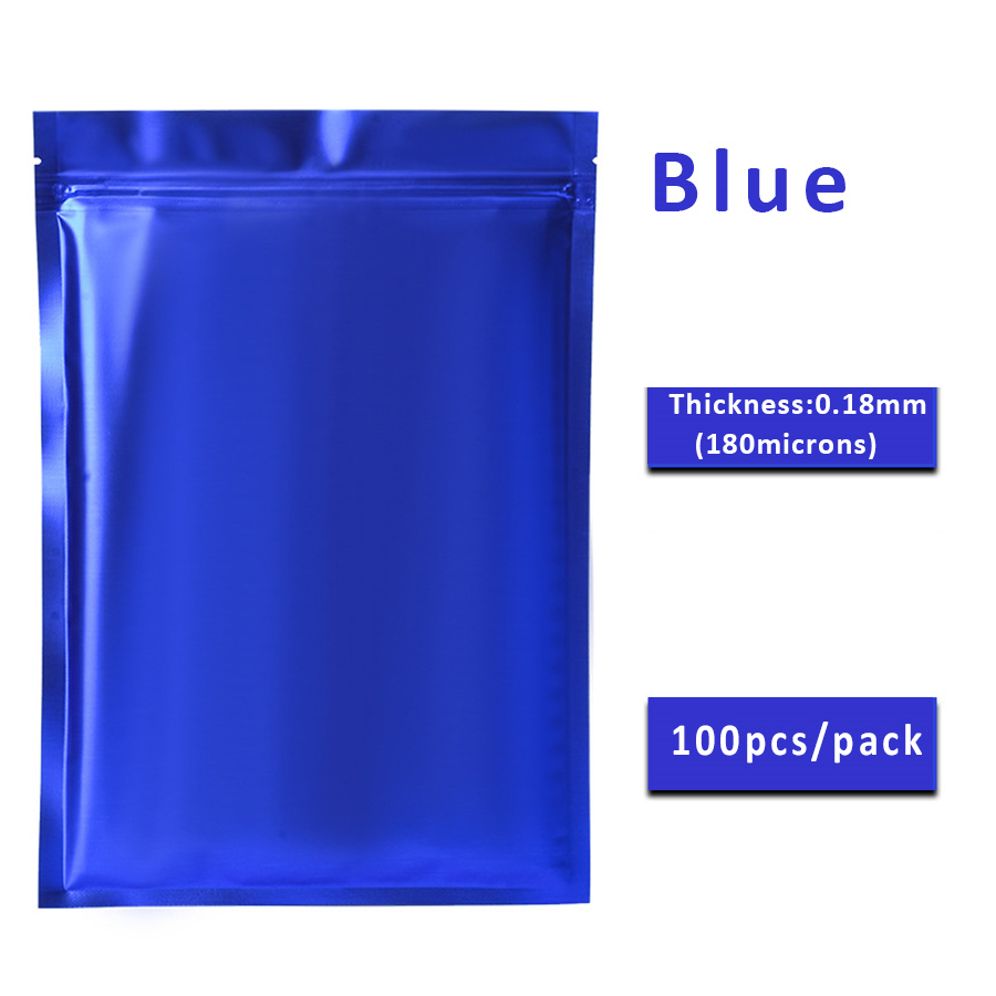 100pcs Matte Blue Foil Zipper  - Food Storage Reusable Bags review and price