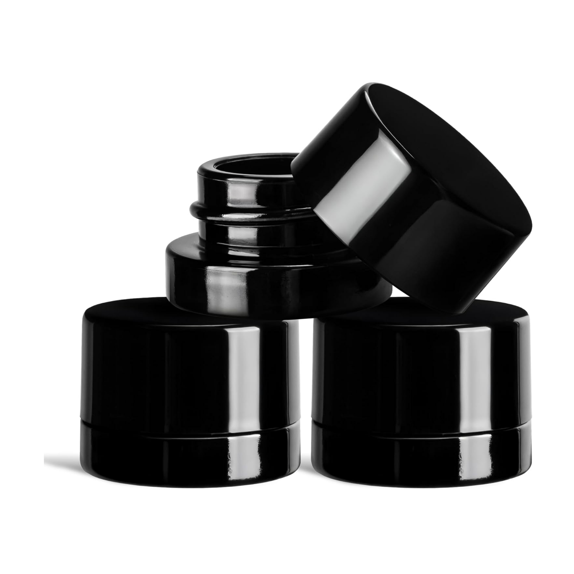 5ml Thick Black Glass Jars wit - Food Storage With Glass Lids review and price