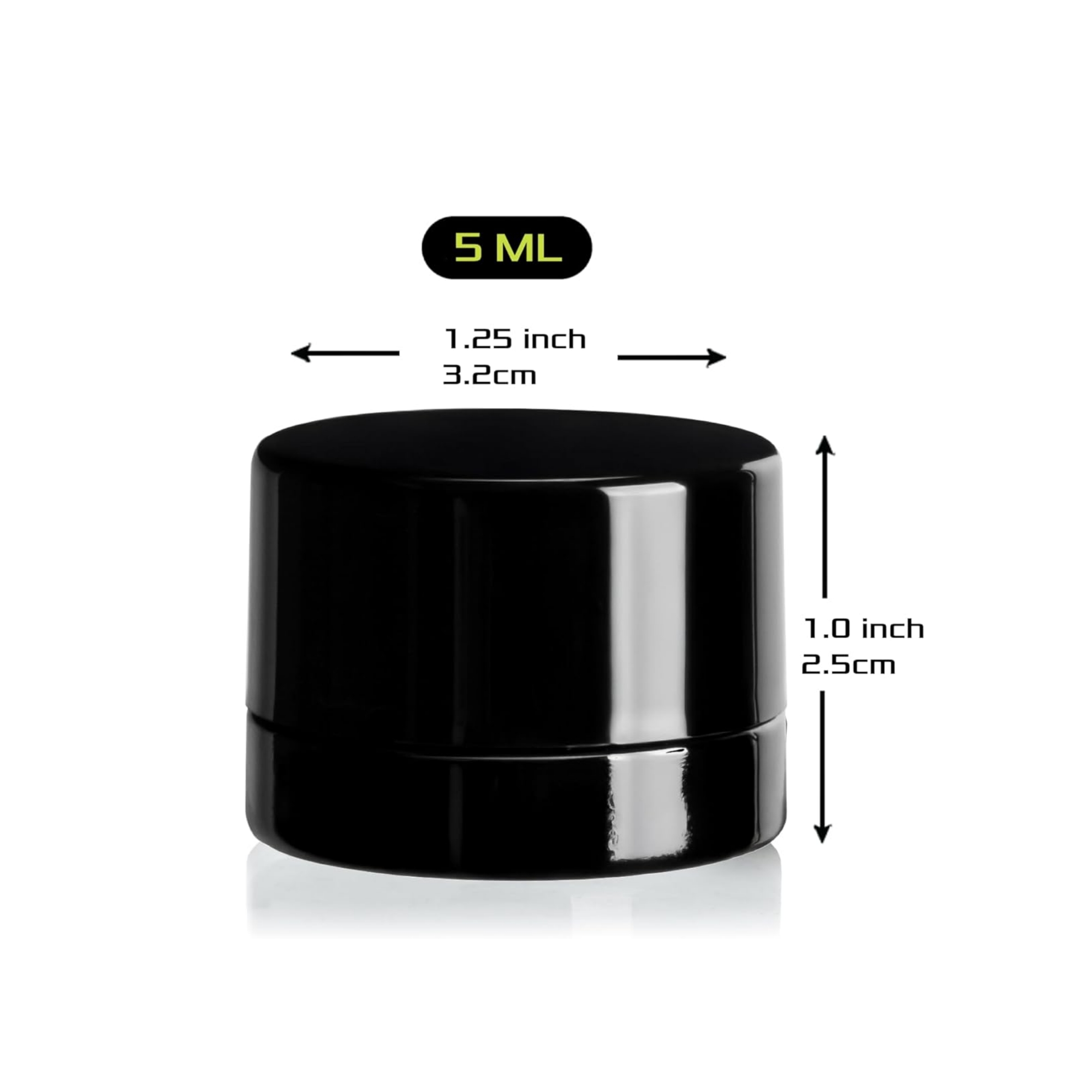 5ml Thick Black Glass Jars wit - Food Storage With Glass Lids review and price