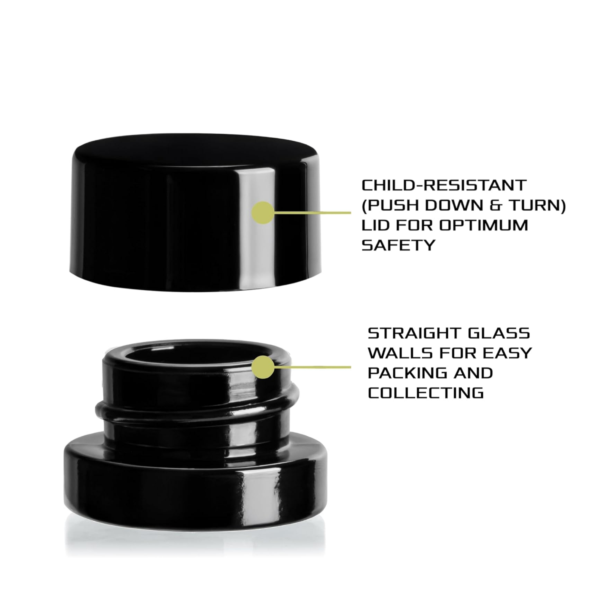 5ml Thick Black Glass Jars wit - Food Storage With Glass Lids review and price