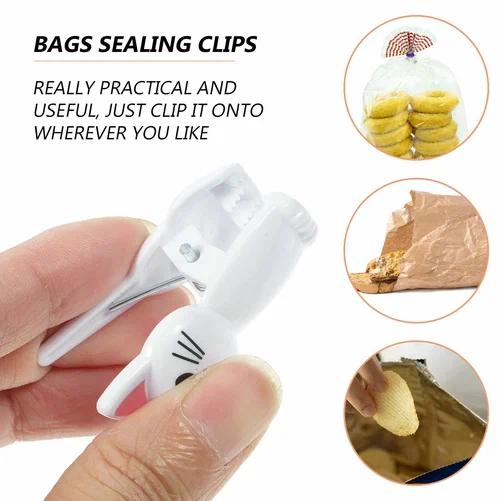 Cute Cat Shaped Bag Clips Reus - Food Storage Reusable Bags review and price