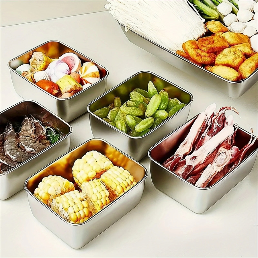 1/3/5pcs Stainless Steel Food  - Food Storage Stainless Steel review and price