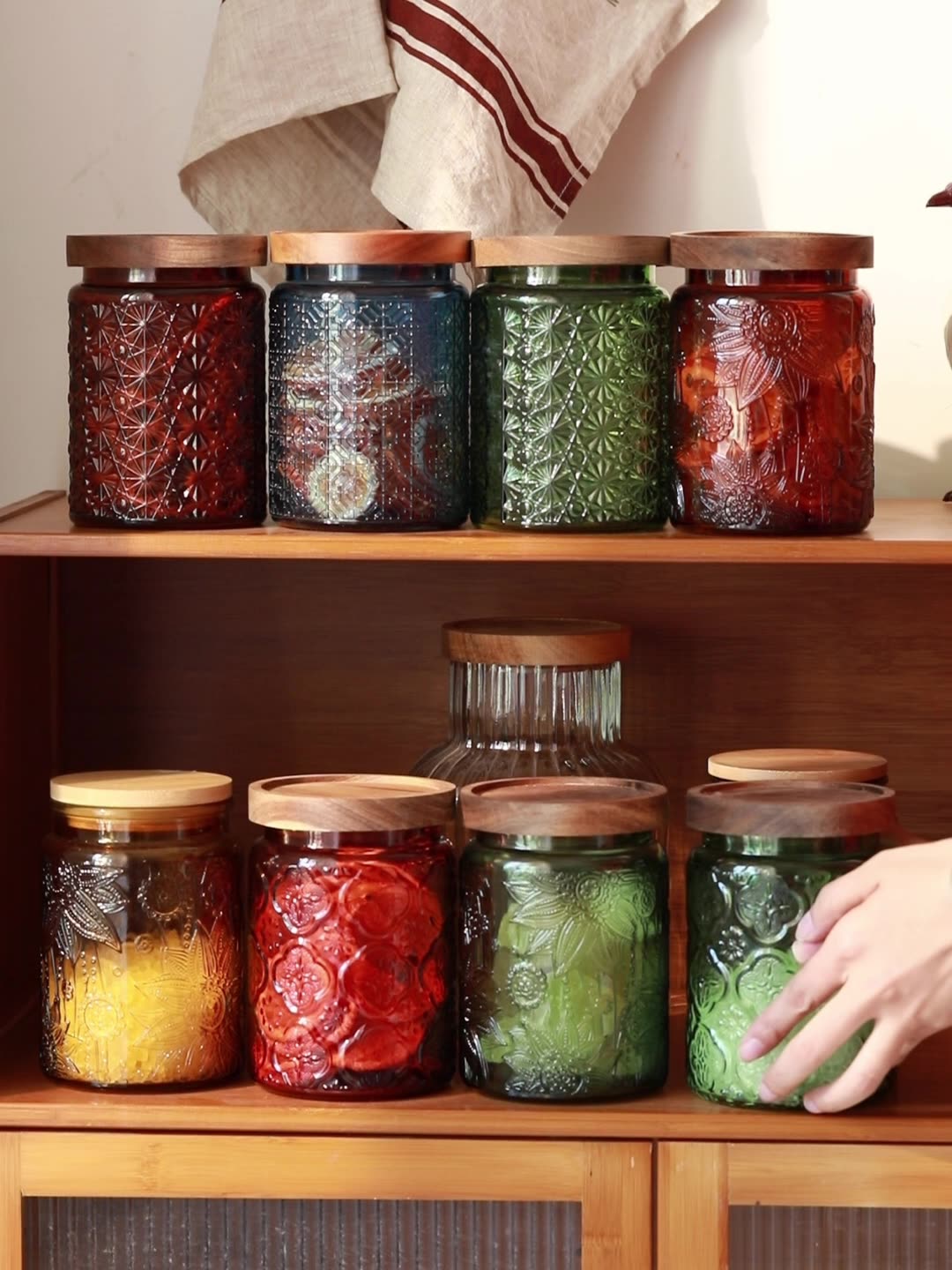 Vintage Glass Kitchen Storage  - Food Storage With Glass Lids review and price