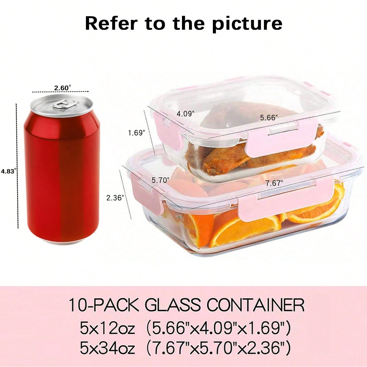 10 Pack Glass Meal Prep Contai - Food Storage With Glass Lids review and price